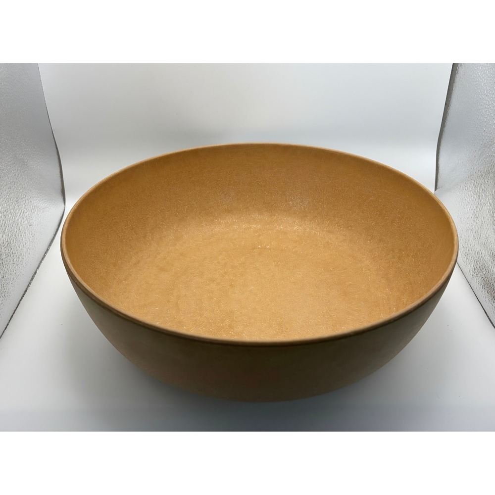 Ellingers Agatized Wood Serving Bowl 120 Sheboygan Wisconsin Tan Brown 11 inch